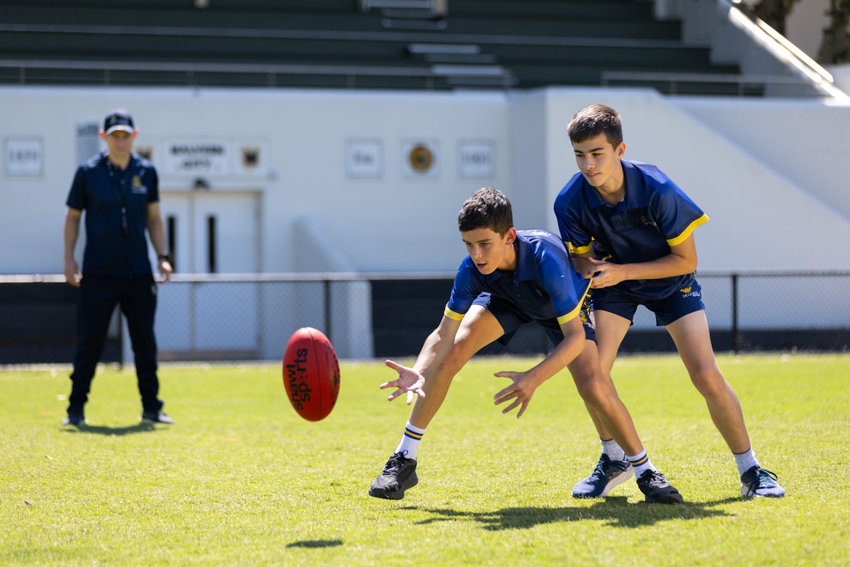 De La Salle — students on the oval, football