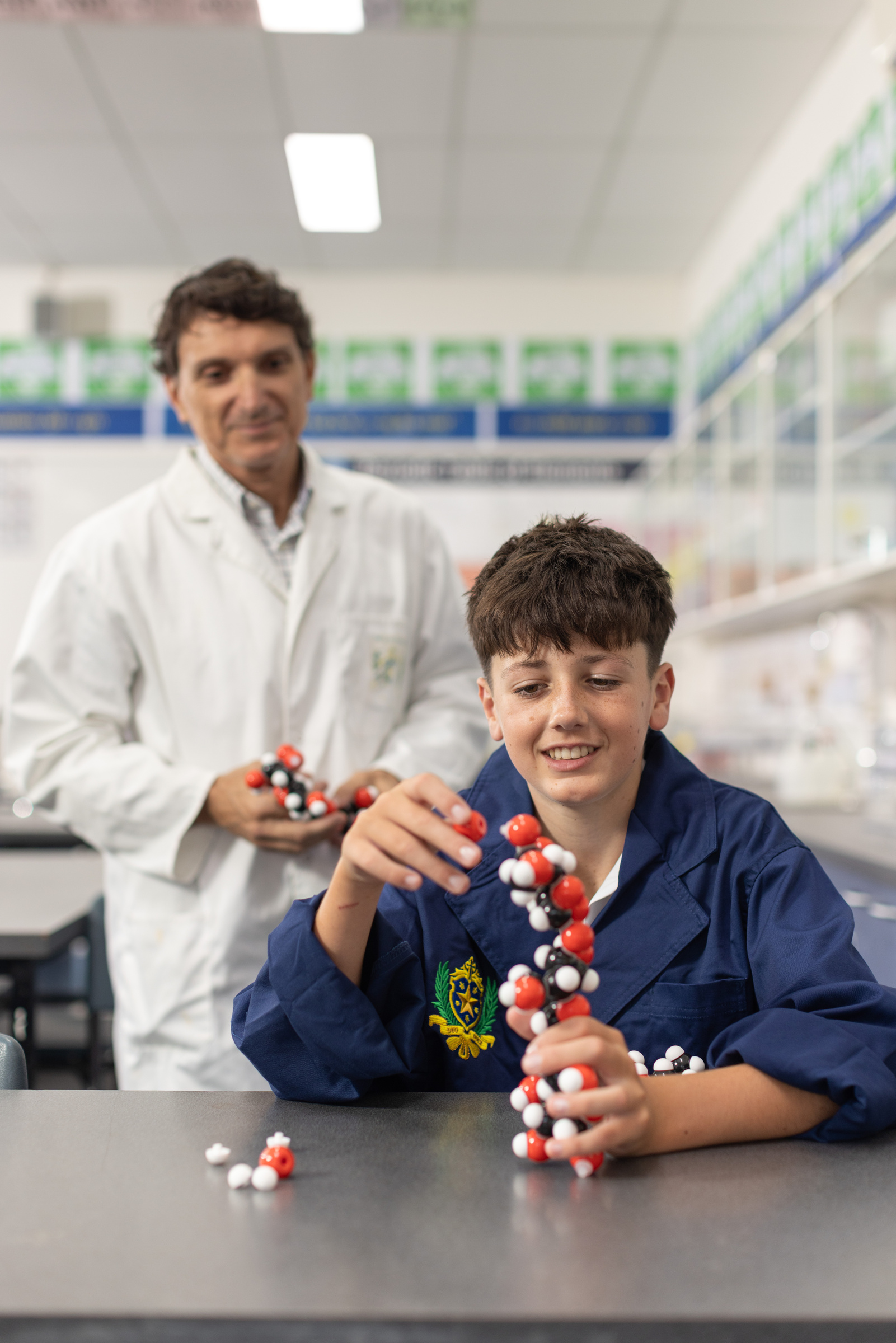 De La Salle — student in science lab